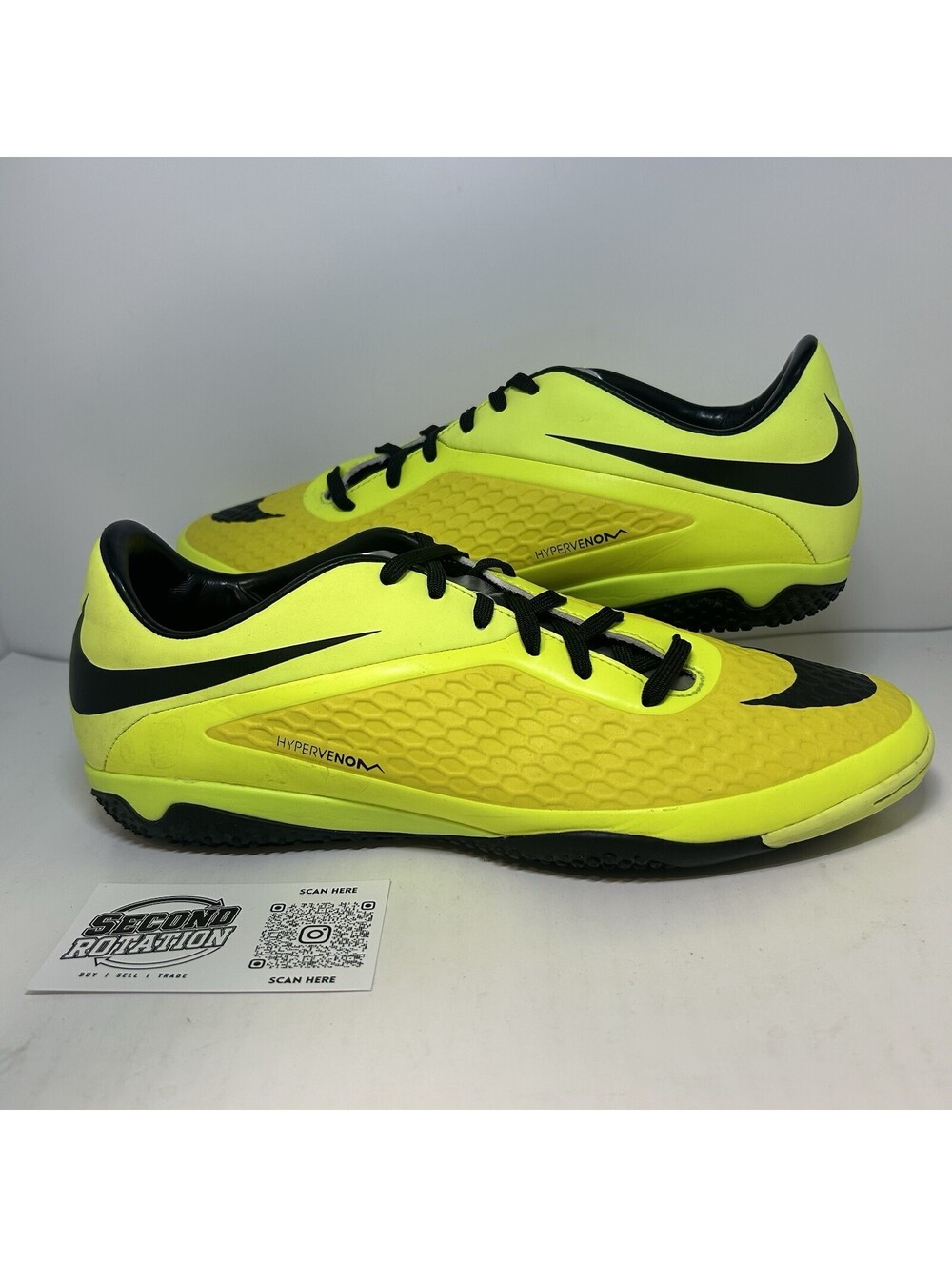 Nike Hypervenom Phelon IC Indoor Soccer Vibrant Yellow - Size 10.5 - 599849-700